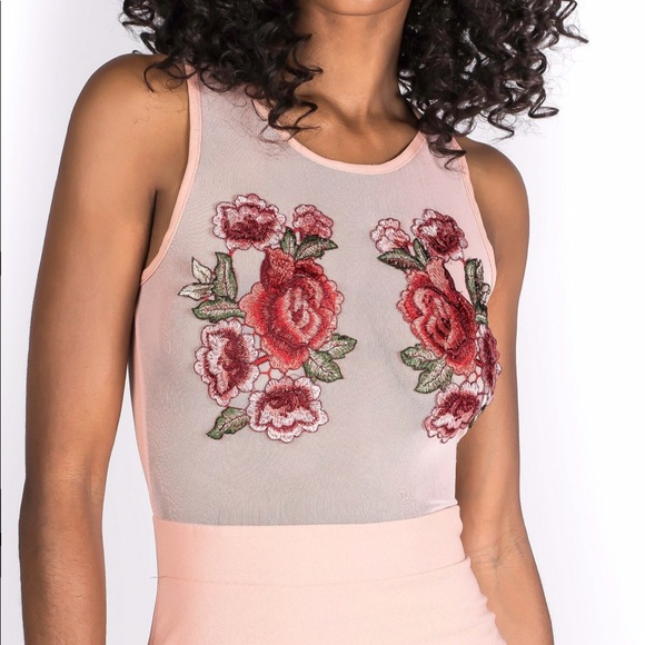 😍 LAST ONE peach flower midi mermaid dress - Picture 2 of 4